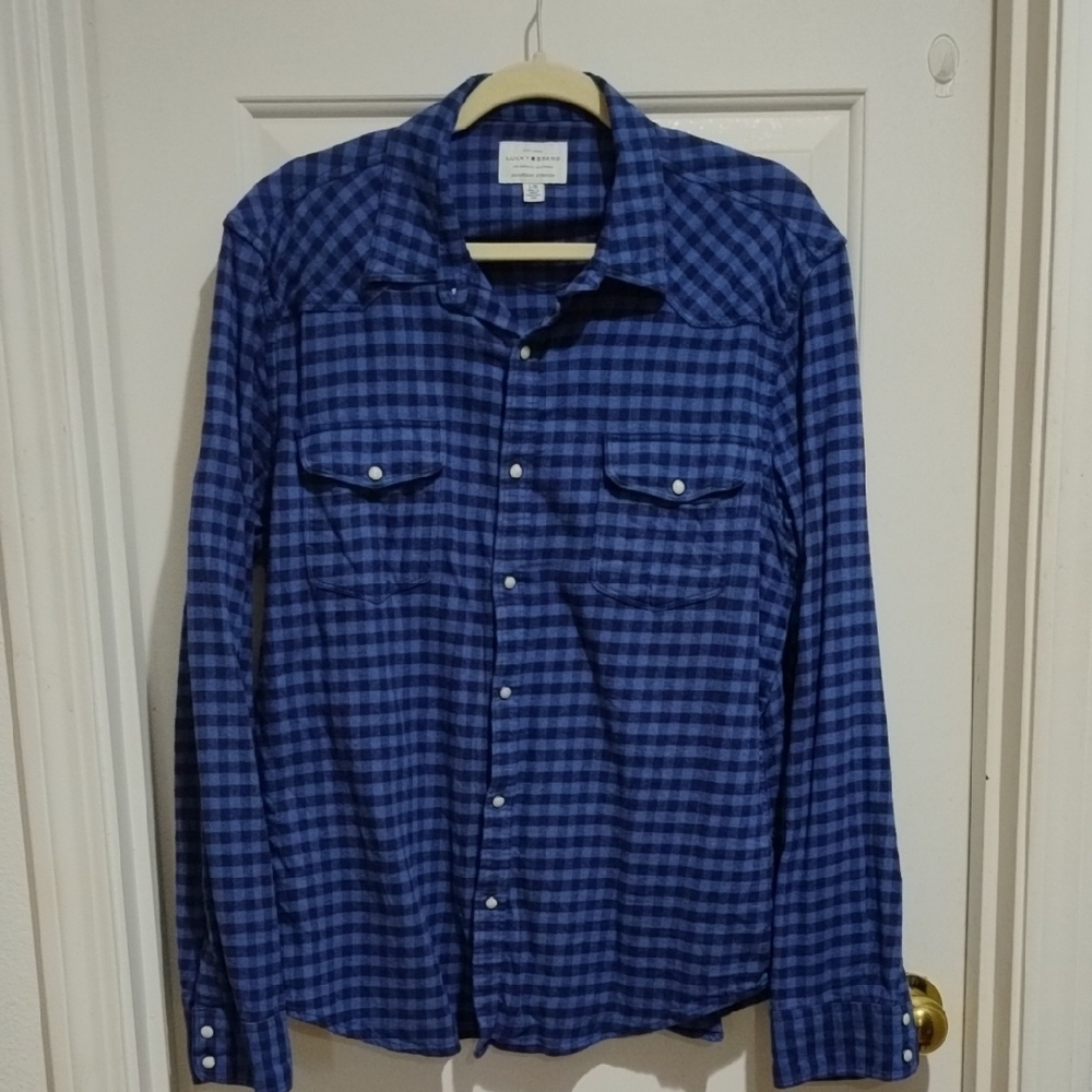 Lucky Brand Blue Casual Button Down Shirt